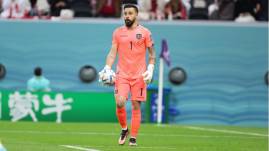 Hernán Galíndez en un partido con la selección de Ecuador