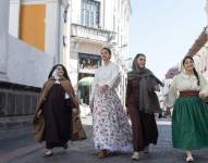 Una representación de cómo eran las mujeres en el Quito del ayer.