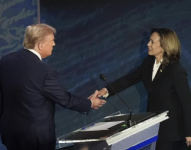 Candidatos a la presidencia de Estados Unidos Donald Trump y Kamala Harris