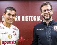 Jairo Vélez durante su presentación como nuevo jugador de Universitario.