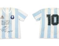 Camiseta de Maradona a subastar.