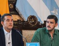 José Franco, exgerente de la ATM, junto al alcalde de Guayaquil, Aquiles Álvarez. Ambos son investigados en este caso.