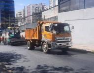 La maquinaria se ubica en la avenida Mariana de Jesús, norte de Quito.