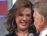 Captura de pantalla del programa. Reconciliación entre El Puma y Alicia Machado.