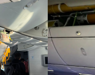 Fotos del incidente en el avión