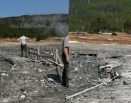 Fotos de la explosión en el Parque Nacional de Yellowstone