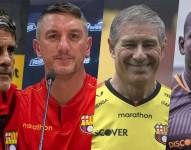 Diego López, Germán Corengia, Ariel Holan y Segundo Alejandro Castillo, ex entrenadores de Barcelona SC.