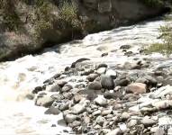 Una de las zonas afectadas del río Machángara.