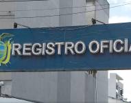 Exteriores del Registro Oficial, ubicado en Quito.