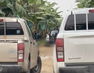 Los restos fueron descubiertos la mañana de este viernes 8 de noviembre en un camino de tierra, en medio de plantaciones de banano, en un sector conocido como El Portón.