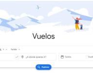 Pantalla pincipal de Google Vuelos.