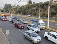 Tráfico vehicular en la Autopista General Rumiñahui