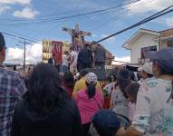 Paso de la imagen del Señor de las Aguas hacia Cuenca.