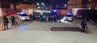 La droga decomisada por los agentes de la Policía Nacional.