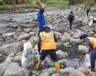 Trabajos de limpieza en el río San Pedro.