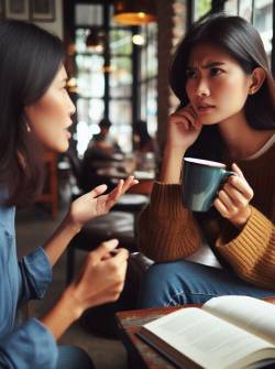 Mujeres conversando.