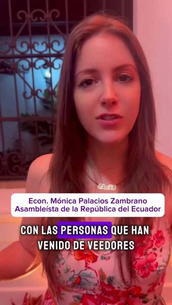 Captura de pantalla de Mónica Palacios señalando que está como veedora de las elecciones de Venezuela.