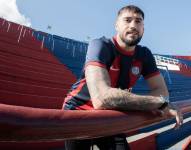 Francisco Fydriszewski en su presentación como nuevo jugador del San Lorenzo