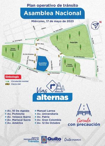 Plan de tránsito Asamblea Nacional