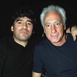 Diego Armando Maradona con Guillermo Coppola