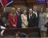 Los familiares de Daniel Noboa en la Asamblea Nacional.