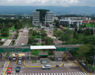 Toma aérea de la Universidad de las Fuerzas Armadas (ESPE).