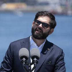 Fotografía de archivo del pasado 21 de diciembre dell presidente de Chile, Gabriel Boric, durante un acto oficial en Valparaíso.