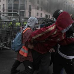 Movilizaciones sociales en contra de las medidas del gobierno.