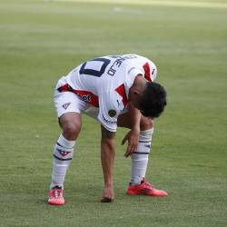 Fernando Cornejo, jugador de Liga de Quito, celebra su gol marcado a Independiente del Valle