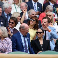 Tom Cruise y Benedict Cumberbatch en la Final del Wimbledon.