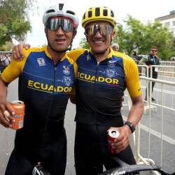 Jhonatan Narváez y Richard Carapaz, ciclistas ecuatoriano.