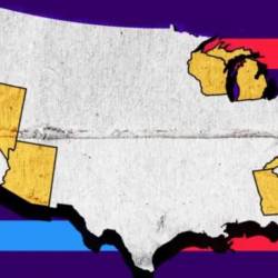 Mapa de los estados claves para las elecciones de Estados Unidos.