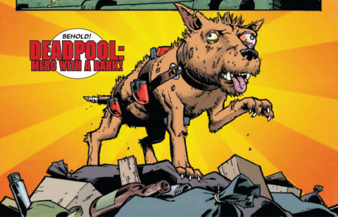 Dogpool plasmado en los comics