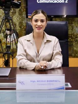 Nicole Bonifaz en el Pleno del Consejo de Participación Ciudadana.