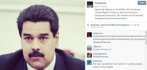 Madonna llama “facista” al Gobierno de Nicolás Maduro