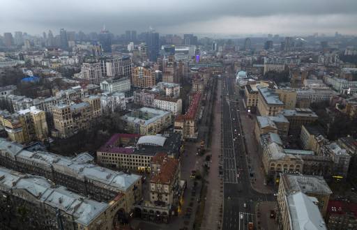 Una vista de la ciudad de Kiev, Ucrania, el jueves 24 de febrero de 2022. (AP Foto/Emilio Morenatti)