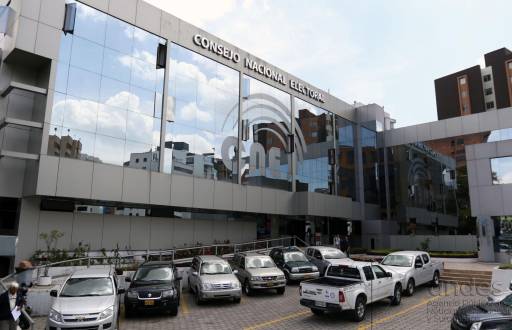 Edificio del Consejo Nacional Electoral ubicado en el norte de Quito.