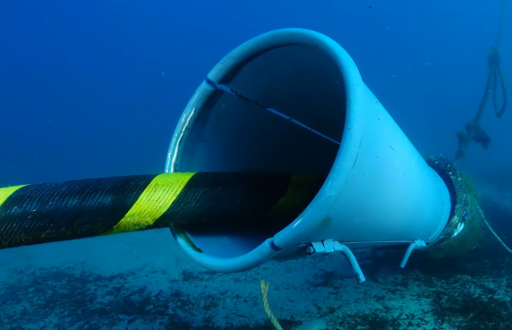 Imagen de un cable submarino en Ecuador