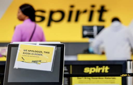 venta de boletos de Spirit Airlines en el Aeropuerto Internacional Hartsfield-Jackson de Atlanta en Atlanta, Georgia, EE.UU. EFE/EPA/ERIK S. LESSER