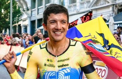 Richard Carapaz, ciclista ecuatoriano.