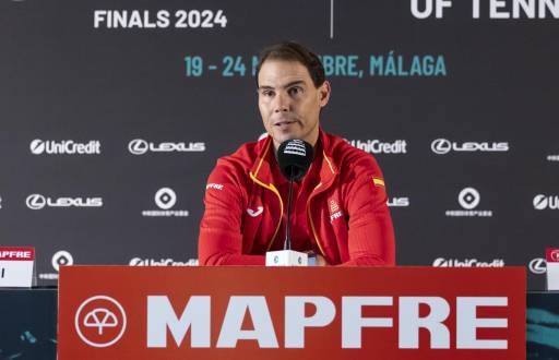 Rafael Nadal en la rueda de prensa previa a las finales de Copa Davis