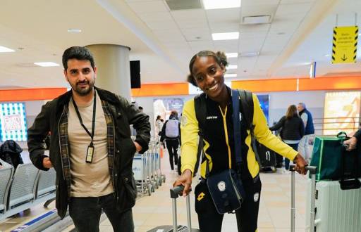 Kiara Rodríguez llegó a Quito, tras su participación en los Juegos Paralímpicos.