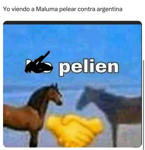 Meme ante la pelea de Maluma contra hinchas argentinos.