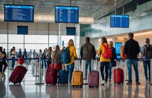 Imagen referencial de personas viendo las pantallas informativas de vuelos en el aeropuerto.