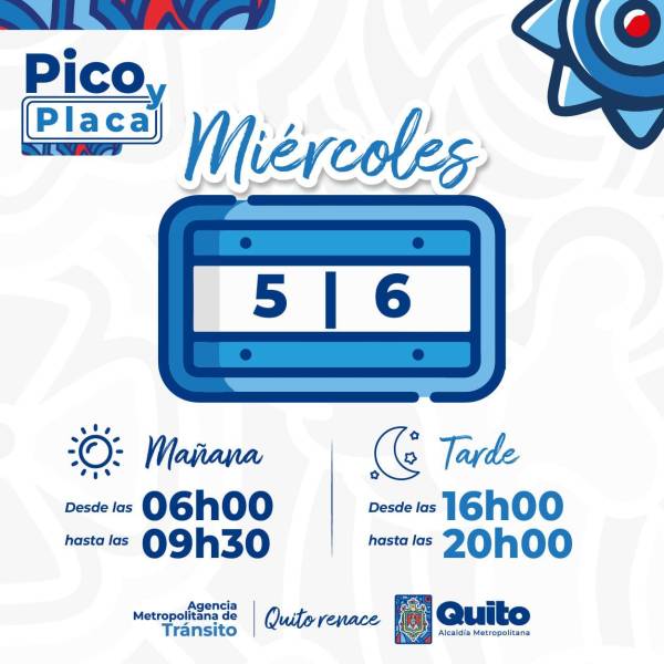 Pico y placa del miércoles.