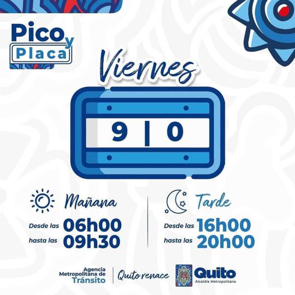 Pico y placa del viernes.