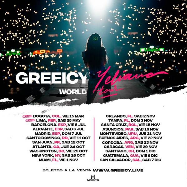 Portada y fechas de Yeliana World Tour