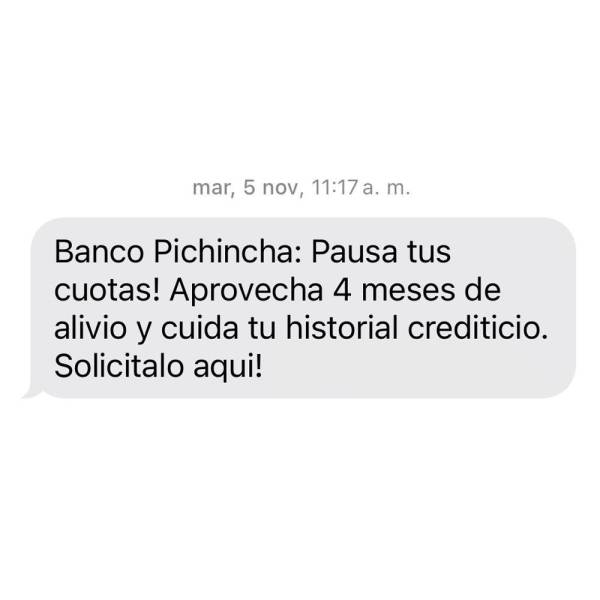 Los clientes han recibido notificaciones de sus bancos mediante correo electrónico o mensaje de texto.