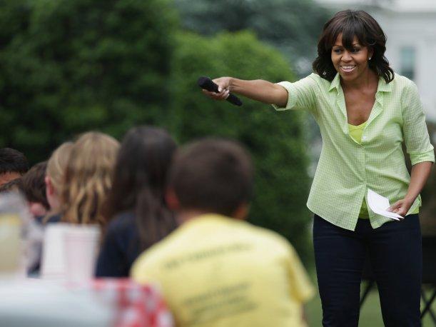 Michelle Obama confronta a manifestante lesbiana