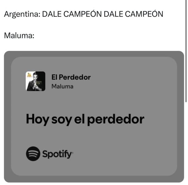 Meme ante la pelea de Maluma contra hinchas argentinos.